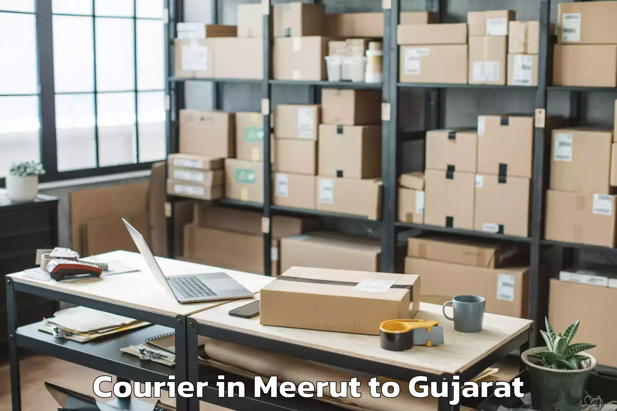 Affordable Meerut to Mundra Courier